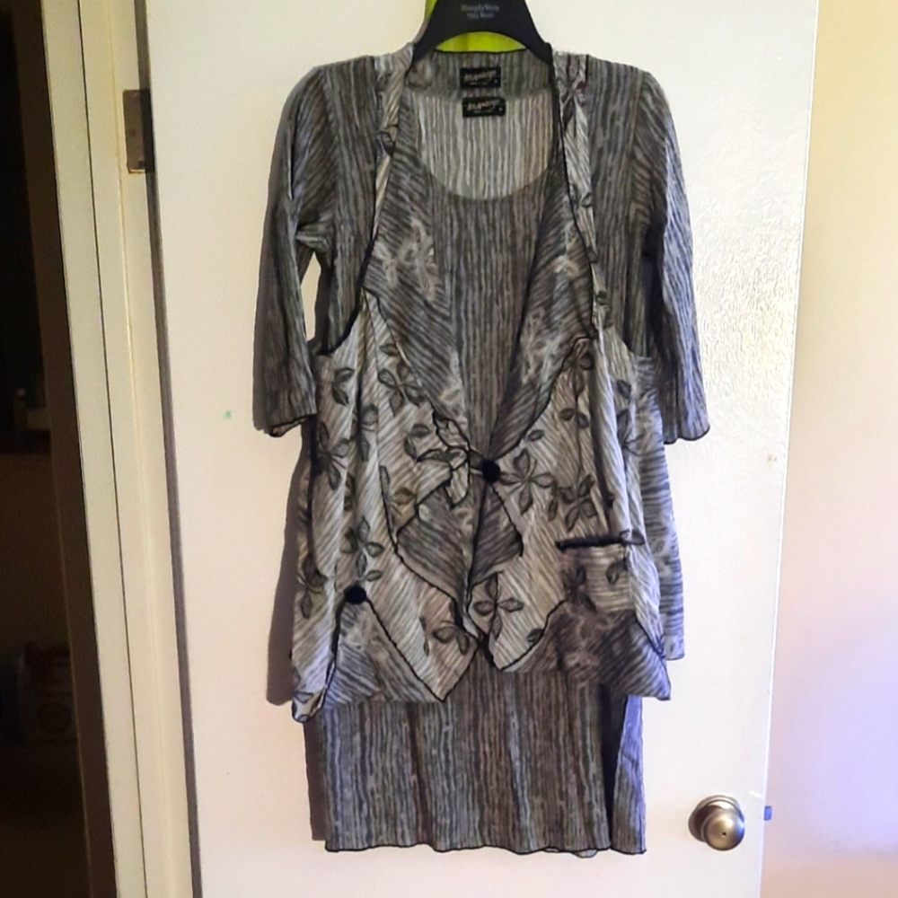 Lee Andersen Short Sleeve Dress with Sleeveless Outer Shell